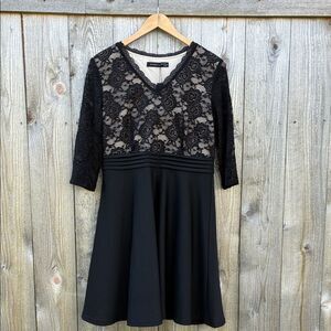 Homeyee Black Lace Dress